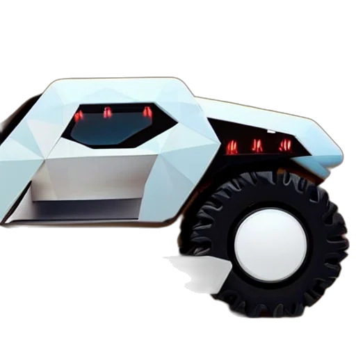 robot, car, concept art, 3d render transparent PNG cut-out