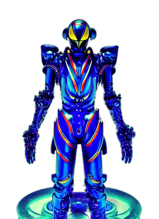 robot, 3d render, concept art, vaporwave transparent PNG cut-out