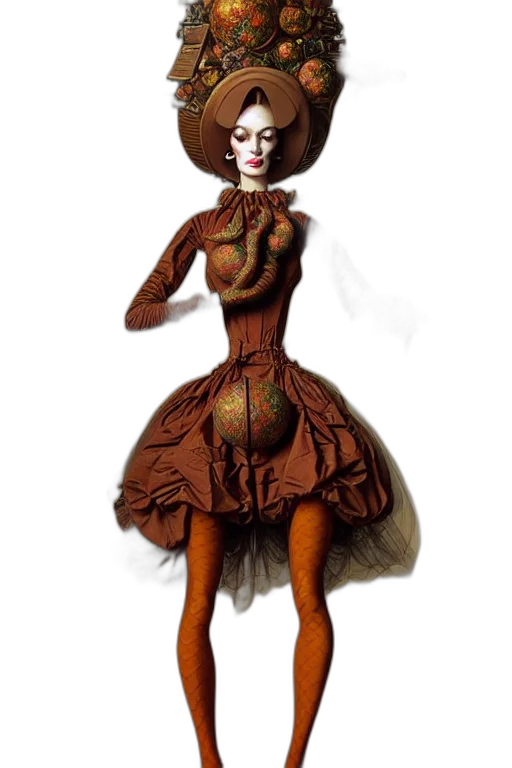 dress, hat, staff, concept art transparent PNG cut-out
