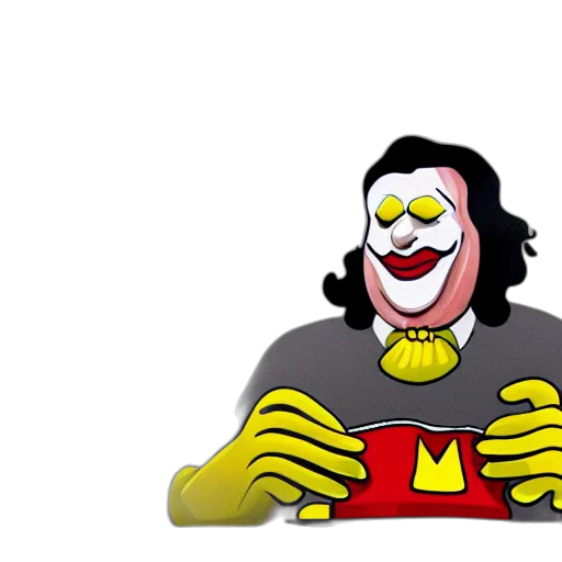 cartoon, comic book art, concept art, ronald transparent PNG cut-out