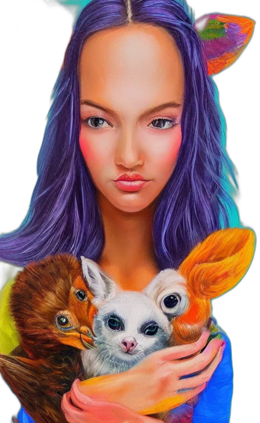 animal, creature, face, fantasy art transparent PNG cut-out