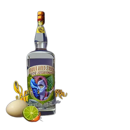 bottle, eggs, rum, gin transparent PNG cut-out