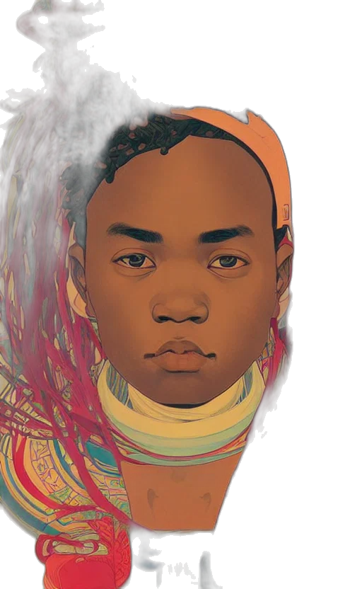 face, hair, mask, crown transparent PNG cut-out
