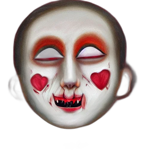 mask, face, creature, 3d render transparent PNG cut-out