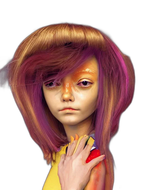 hair, face, photorealistic, fantasy art transparent PNG cut-out