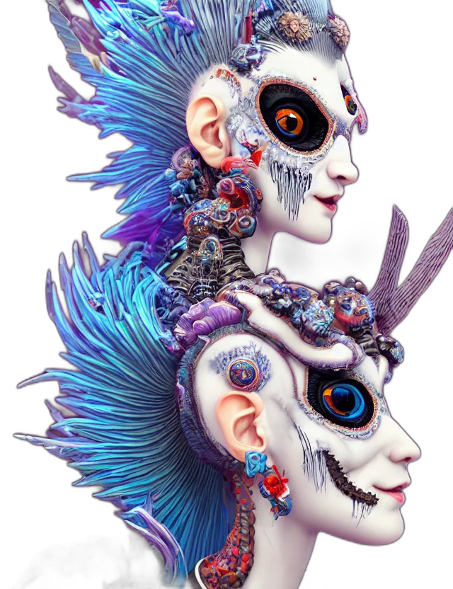 mask, face, jewelry, fantasy art transparent PNG cut-out