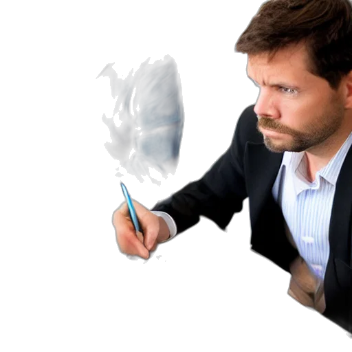 staff, face, jacket, photorealistic transparent PNG cut-out