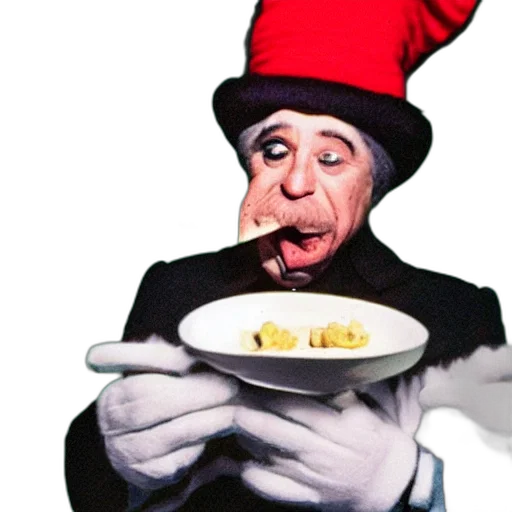 food, hat, cat, eating transparent PNG cut-out