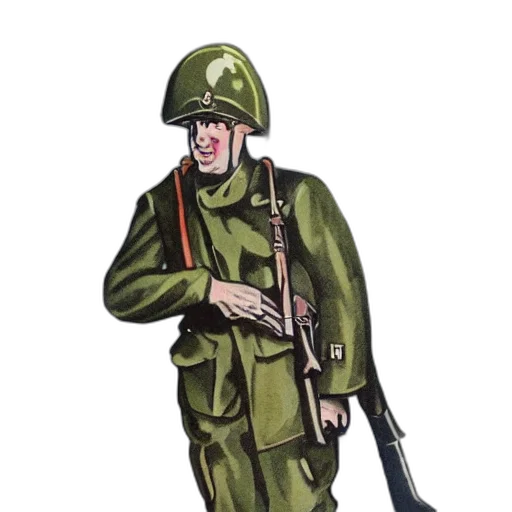 staff, jacket, weapon, hat transparent PNG cut-out