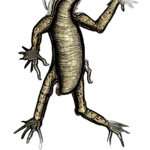 creature, dragon, animal, staff transparent PNG cut-out