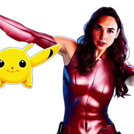 comic book art, concept art, gal, gadot transparent PNG cut-out
