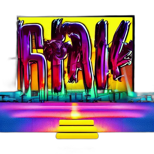 vaporwave, cyberpunk, 3d render, concept art transparent PNG cut-out