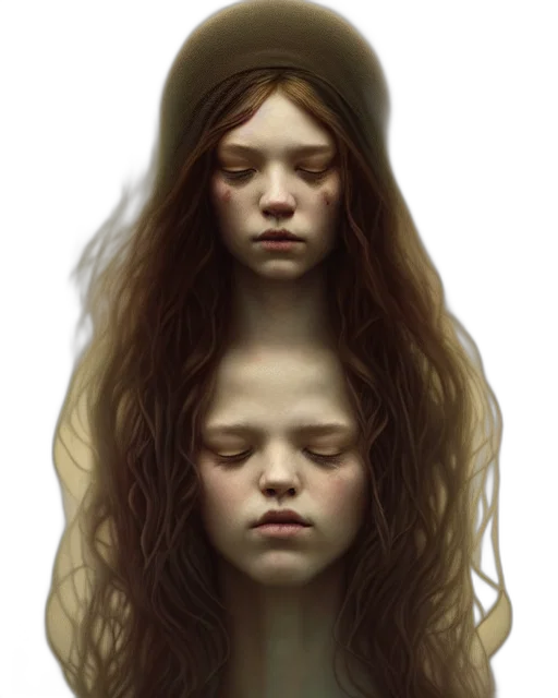 face, hair, crown, mask transparent PNG cut-out