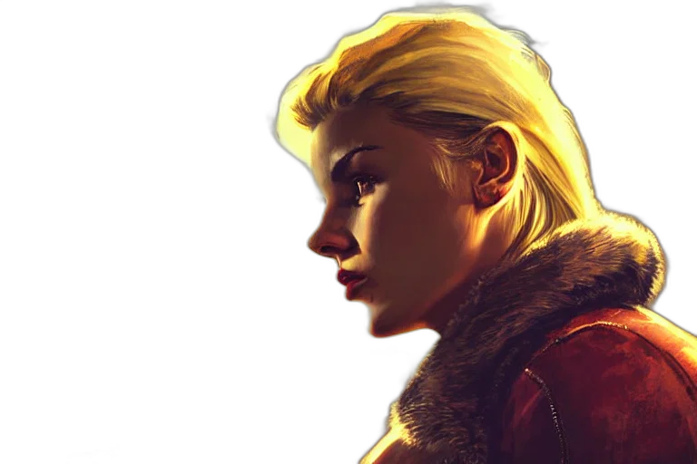 face, jacket, comic book art, concept art transparent PNG cut-out