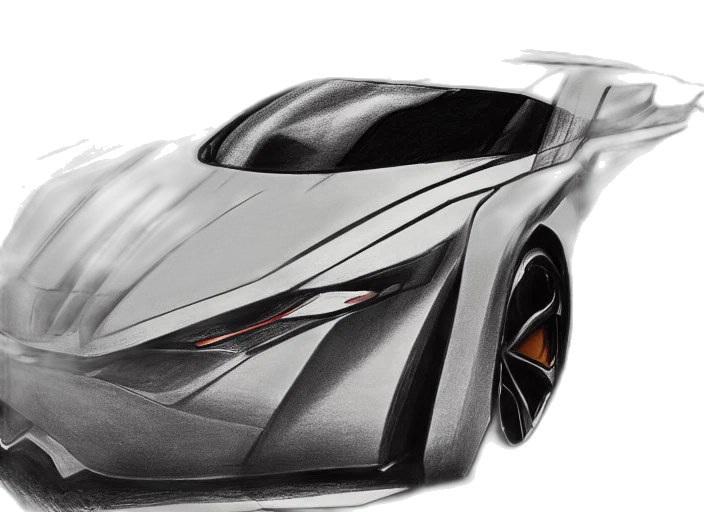 car, photorealistic, concept art, 3d render transparent PNG cut-out