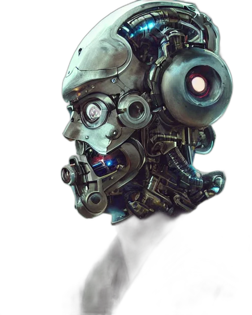 robot, mask, face, creature transparent PNG cut-out