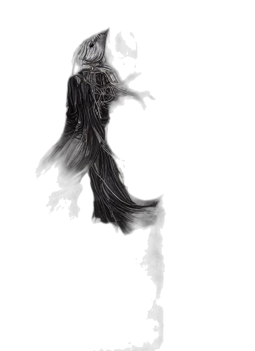 dress, hair, creature, dragon transparent PNG cut-out