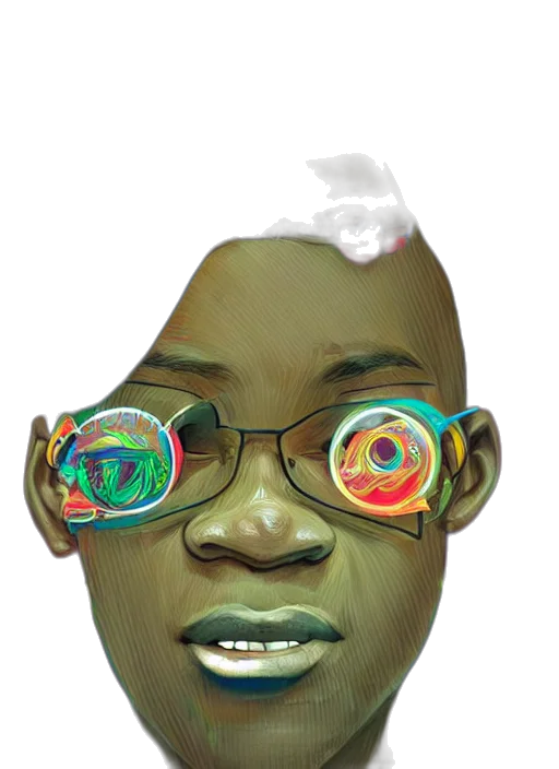 face, mask, staff, creature transparent PNG cut-out