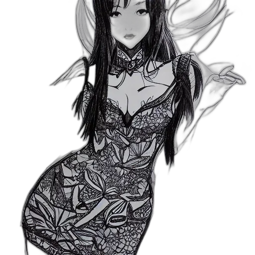 dress, fantasy art, cartoon, concept art transparent PNG cut-out