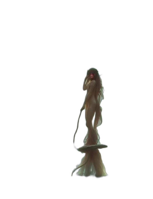 dress, staff, hair, bottle transparent PNG cut-out