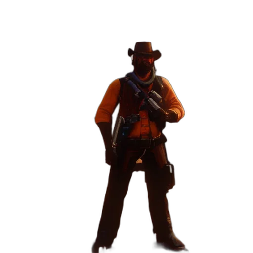 staff, weapon, hat, jacket transparent PNG cut-out