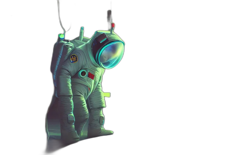 robot, creature, mask, staff transparent PNG cut-out