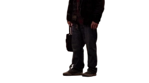 jacket, staff, weapon, robot transparent PNG cut-out