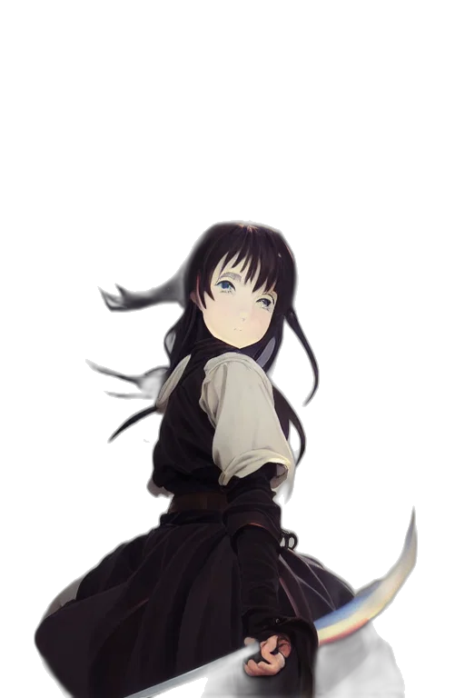 dragon, staff, dress, weapon transparent PNG cut-out