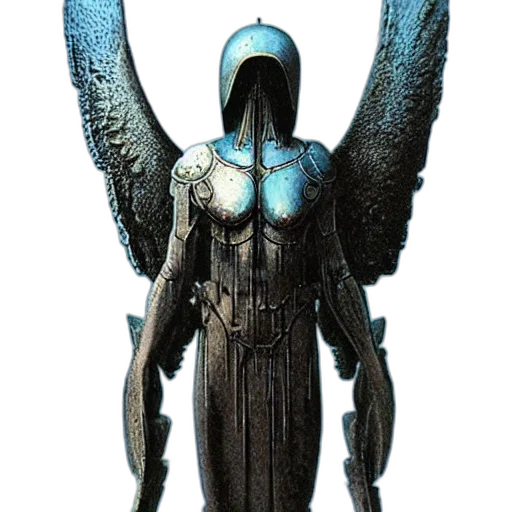 robot, staff, mask, creature transparent PNG cut-out