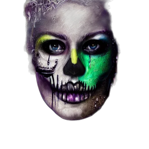 mask, face, creature, watercolor transparent PNG cut-out
