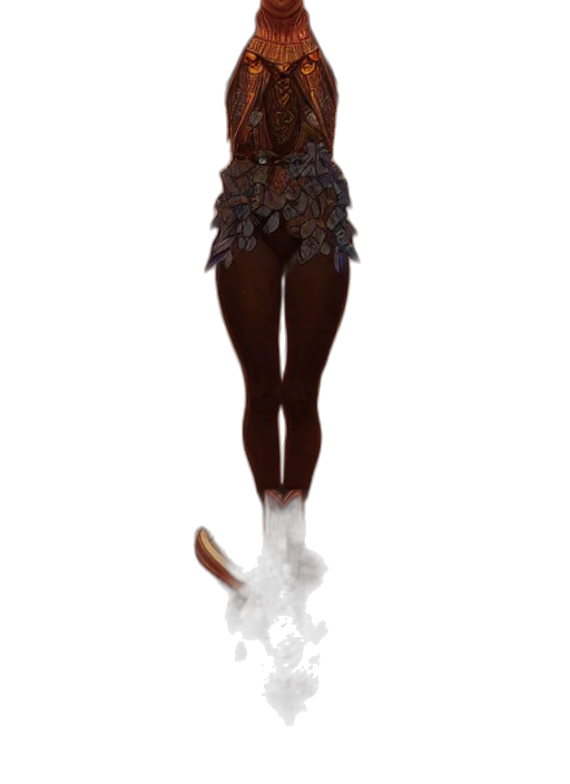 dress, staff, robot, creature transparent PNG cut-out