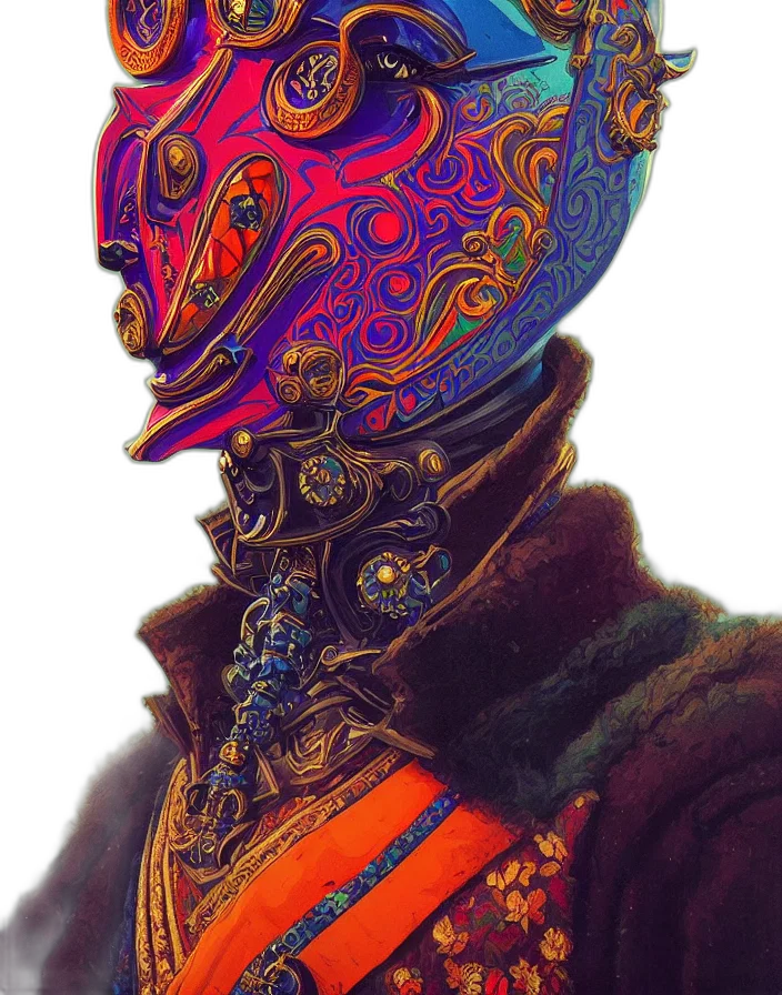 mask, robot, face, jacket transparent PNG cut-out