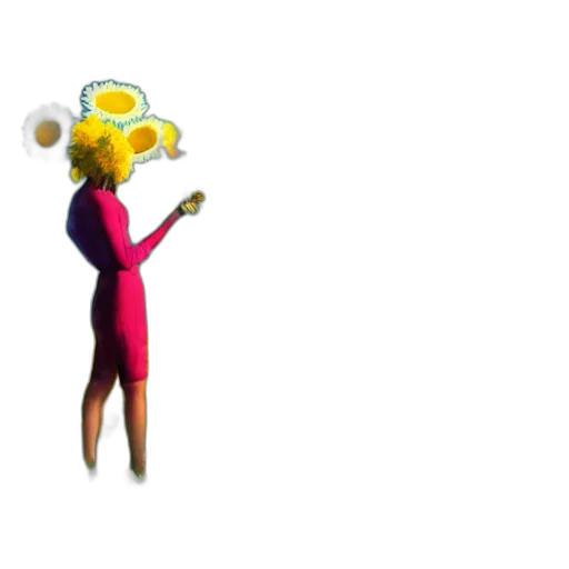 umbrella, staff, flower, dress transparent PNG cut-out