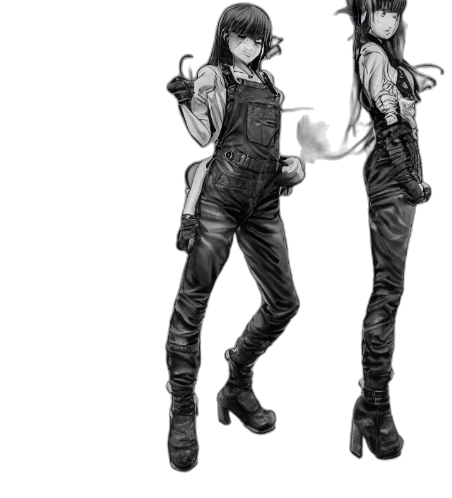 jacket, shoes, staff, weapon transparent PNG cut-out