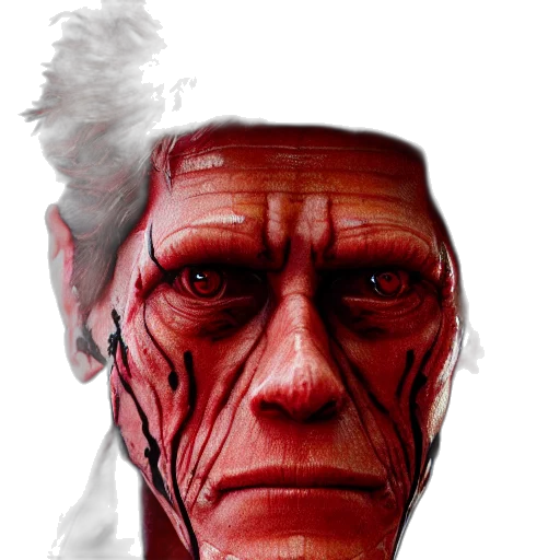face, mask, creature, staff transparent PNG cut-out