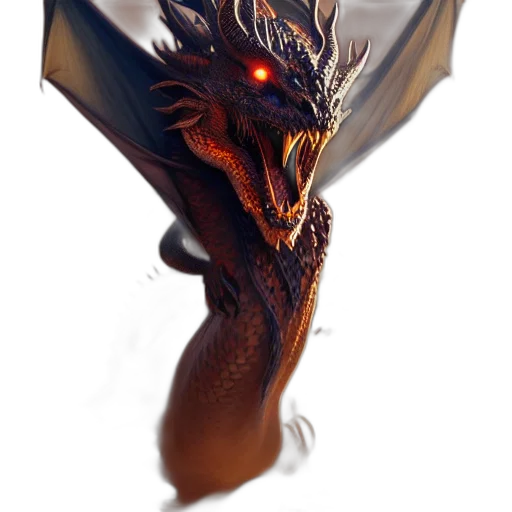 dragon, mask, creature, staff transparent PNG cut-out