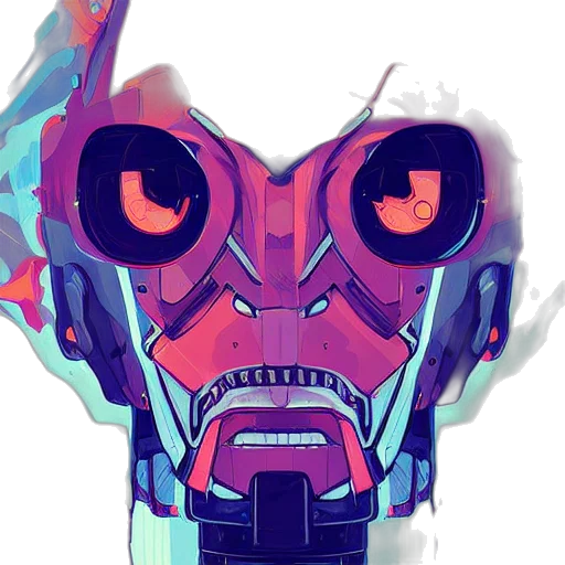 robot, mask, face, jacket transparent PNG cut-out