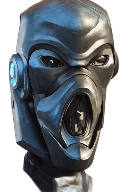 mask, face, robot, concept art transparent PNG cut-out