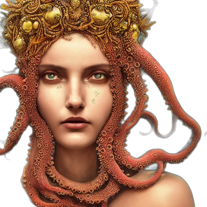 creature, crown, concept art, fantasy art transparent PNG cut-out