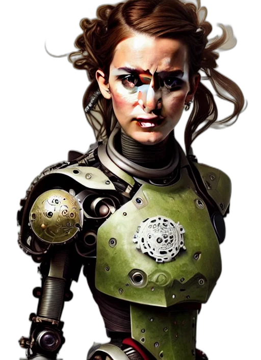 robot, face, staff, concept art transparent PNG cut-out