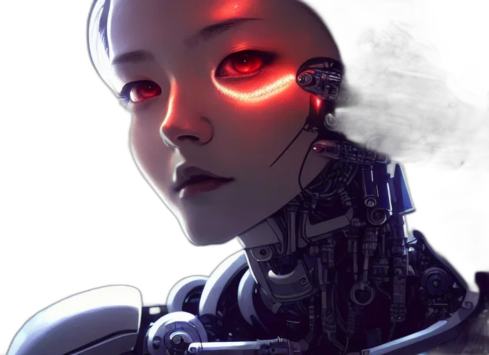 robot, face, cyberpunk, concept art transparent PNG cut-out