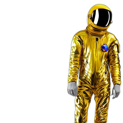 jacket, concept art, outer space, golden transparent PNG cut-out