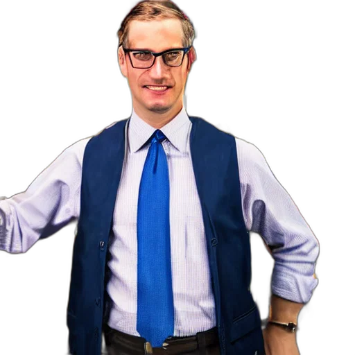 jacket, staff, face, robot transparent PNG cut-out