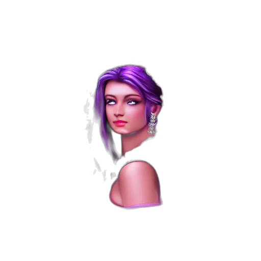 jewelry, face, hair, pixel art transparent PNG cut-out