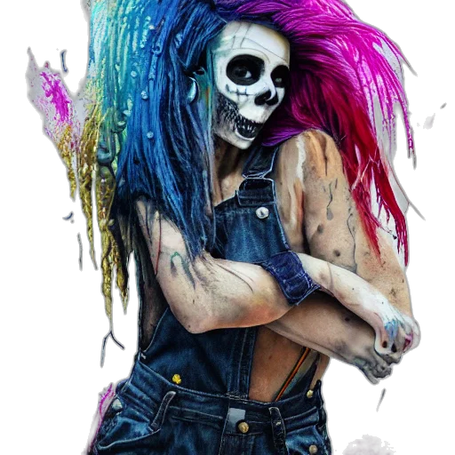 hair, mask, face, creature transparent PNG cut-out