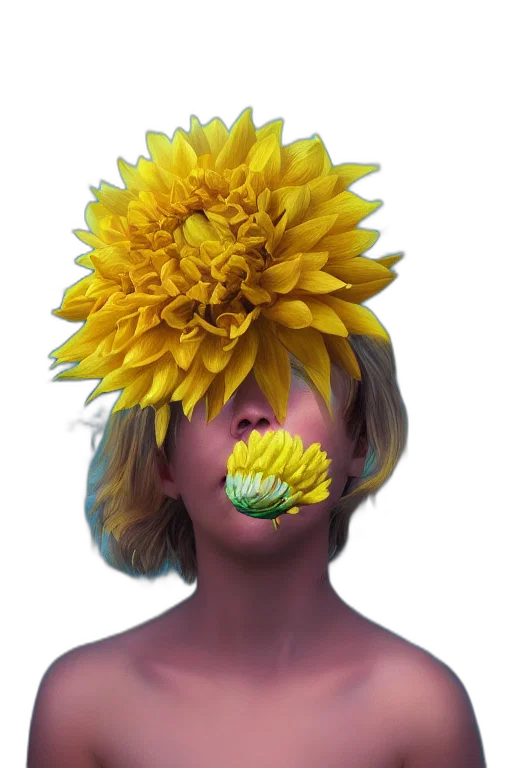 mask, flower, crown, face transparent PNG cut-out