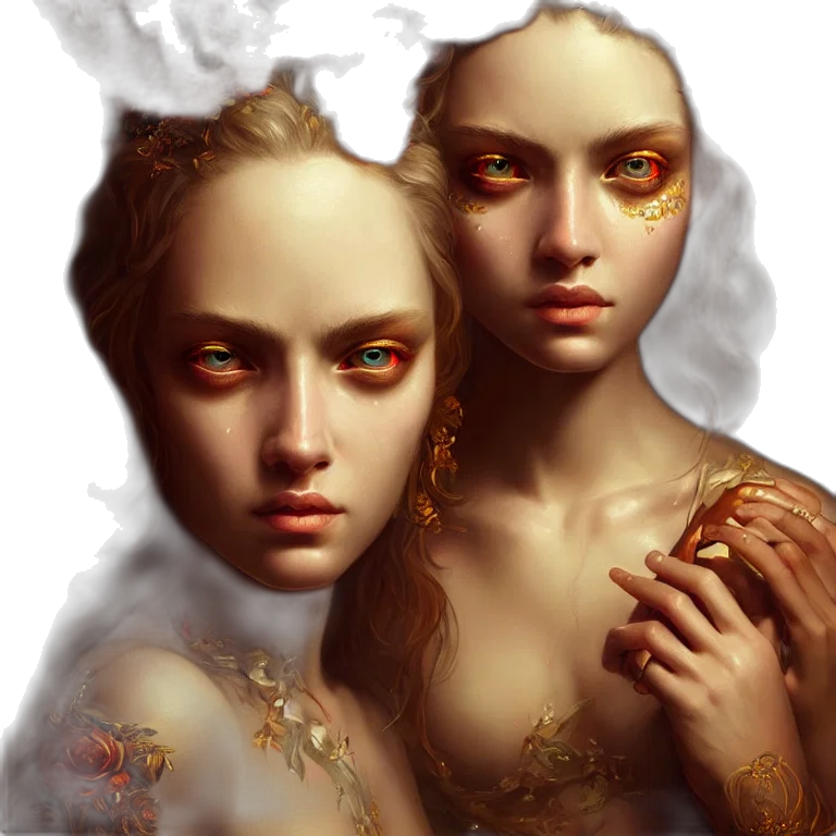 face, mask, fantasy art, photorealistic transparent PNG cut-out