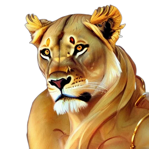 animal, crown, staff, concept art transparent PNG cut-out