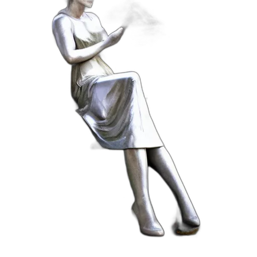 dress, staff, jewelry, robot transparent PNG cut-out