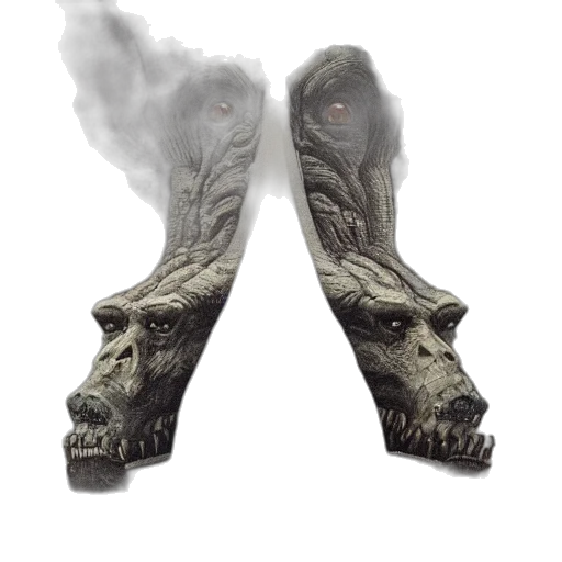 shoes, mask, dragon, weapon transparent PNG cut-out